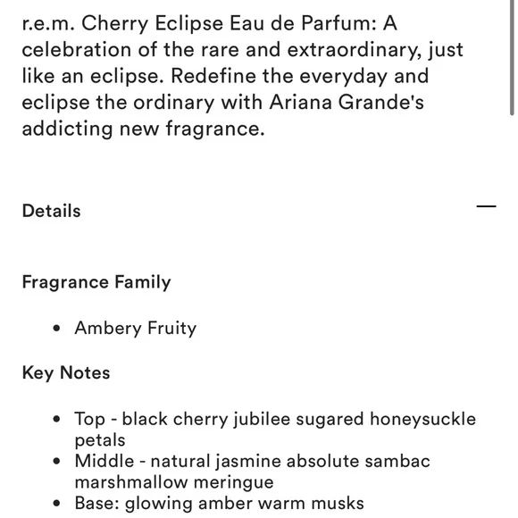 Ariana Grande r.e.m. Cherry Eclipse Eau de Parfum NWT - Brand new in box - Picture 3 of 3